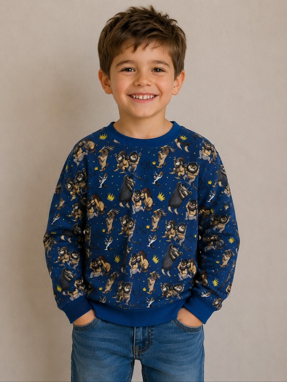 Where The Wild Things Are French Terry Pullover Size 7/8 NWOT